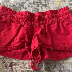 Red Beach Coverup shorts / sleep shorts